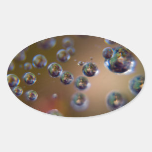 Sticker Ovale Les gouttelettes d'eau - L'eau en mouvement