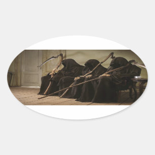 Sticker Ovale Les Grim Reapers Qui Vous Attendent
