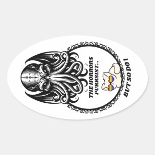 Sticker Ovale Les horreurs PURRsist