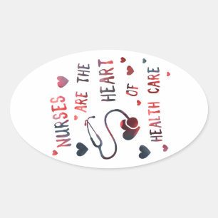 Sticker Ovale les infirmières sont au coeur du bokeh de la santé