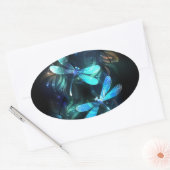 Sticker Ovale Les libellules du lac (Enveloppe)