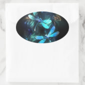 Sticker Ovale Les libellules du lac (Sac)