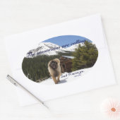 Sticker Ovale Les montagnes appellent (Enveloppe)