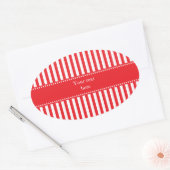 Sticker Ovale Les Pères Rouges et Blanches (Enveloppe)