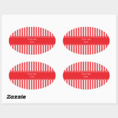 Sticker Ovale Les Pères Rouges et Blanches (Feuille)