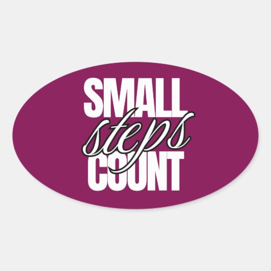 STICKER OVALE LES PETITS PAS COMPTE (Devant)