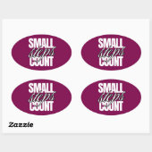 STICKER OVALE LES PETITS PAS COMPTE (Feuille)