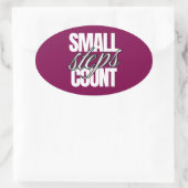 STICKER OVALE LES PETITS PAS COMPTE (Sac)