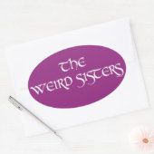 Sticker Ovale Les soeurs bizarres (Enveloppe)