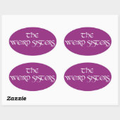 Sticker Ovale Les soeurs bizarres (Feuille)