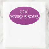 Sticker Ovale Les soeurs bizarres (Sac)