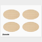 Sticker Ovale Les strippes de Wood (Feuille)