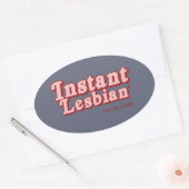STICKER OVALE LESBIENNE INSTANTANÉE (Enveloppe)