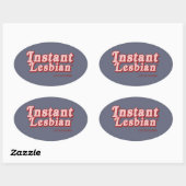 STICKER OVALE LESBIENNE INSTANTANÉE (Feuille)