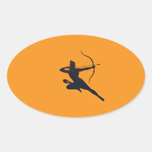 Sticker Ovale L'éternelle lueur de Dussehra - bélier