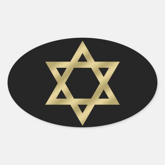 Sticker Ovale L'étoile d'or de David Black (Devant)