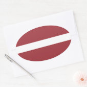 Sticker Ovale Lettonie (Enveloppe)