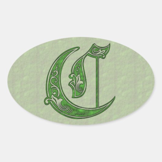 Sticker ovale Lettre C (Devant)