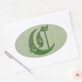 Sticker ovale Lettre C (Enveloppe)