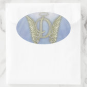 Sticker Ovale Lettre D Angel Monogramme (Sac)