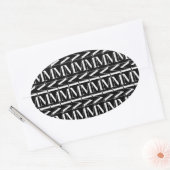 Sticker Ovale Lettre initiale M (Enveloppe)