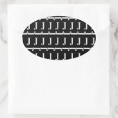 STICKER OVALE LETTRE INITIALE MOYENNE J (Sac)