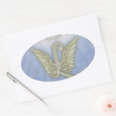 Sticker Ovale Lettre L Angel Monogramme (Enveloppe)