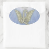 Sticker Ovale Lettre L Angel Monogramme (Sac)