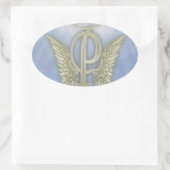 Sticker Ovale Lettre P Angel Monogramme (Sac)