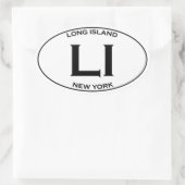 Sticker Ovale LI - Logo ovale de Long Island (Sac)