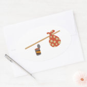 Sticker Ovale Liaisons et haricots (Enveloppe)