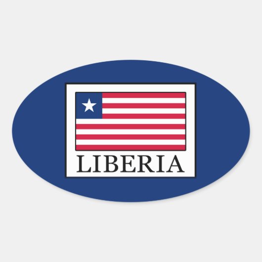 Sticker Ovale Libéria (Devant)