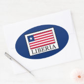 Sticker Ovale Libéria (Enveloppe)