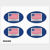 Sticker Ovale Libéria (Feuille)