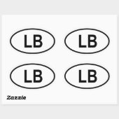 Sticker Ovale Libéria "LB" (Feuille)