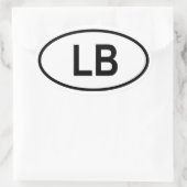 Sticker Ovale Libéria "LB" (Sac)