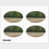 Sticker Ovale Lieux simples (Feuille)