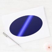 Sticker Ovale Ligne bleue mince (Enveloppe)
