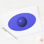 Sticker Ovale Ligne Bleue Mince Un-d'un-un-un-un (Enveloppe)