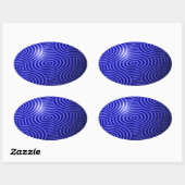 Sticker Ovale Ligne Bleue Mince Un-d'un-un-un-un (Feuille)