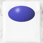 Sticker Ovale Ligne Bleue Mince Un-d'un-un-un-un (Sac)