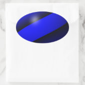 Sticker Ovale Ligne Bleue Mince Un-d'un-un-un-un (Sac)