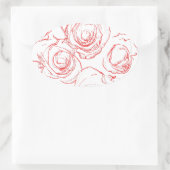 Sticker Ovale Lignes directrices de Red Roses (Sac)
