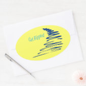 Sticker Ovale Lignes_Obtenir Écrasées (Enveloppe)