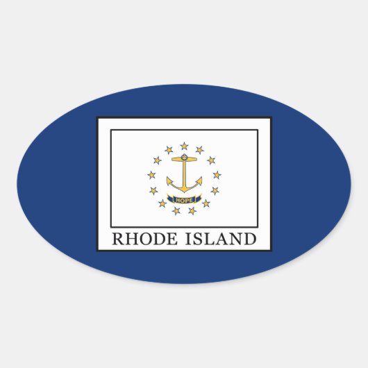 Sticker Ovale L'île Rhode (Devant)