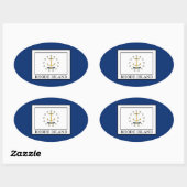 Sticker Ovale L'île Rhode (Feuille)