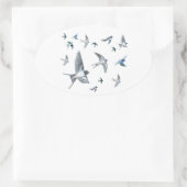 Sticker Ovale L'Illustration De L'Avalière Volante (Sac)