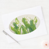 Sticker Ovale Lily de la Vallée (Enveloppe)