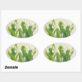 Sticker Ovale Lily de la Vallée (Feuille)