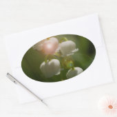 Sticker Ovale Lily De La Vallée Florale (Enveloppe)